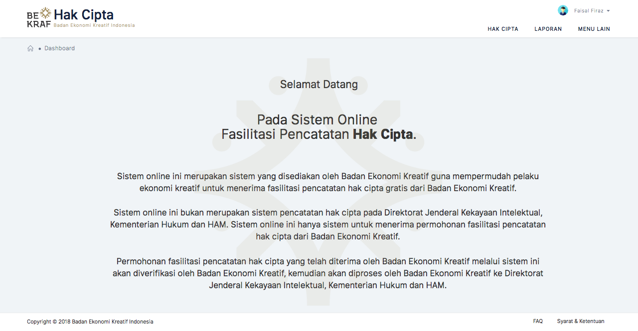 Sistem Informasi Hakcipta – Bekraf