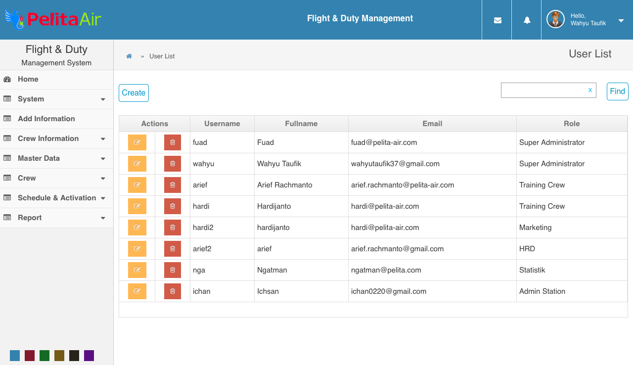 Aplikasi Flight & Duty Management System