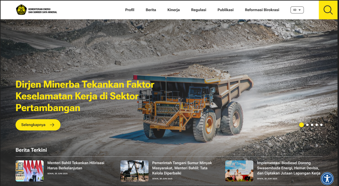 REVAMP WEBSITE KEMENTERIAN ESDM