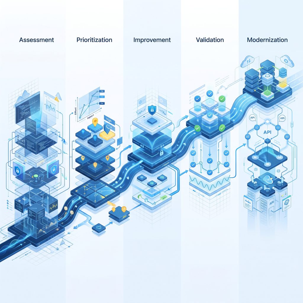 Alur application improvement - assessment, prioritization, improvement, validation, modernization